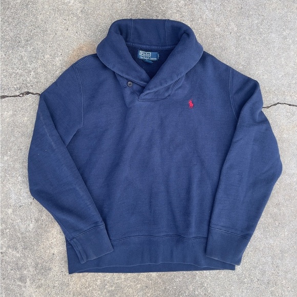 Polo Ralph Lauren Other - Men's Polo Ralph Lauren Shawl Neck Pullover Sweater - Heathered Oatmeal - M